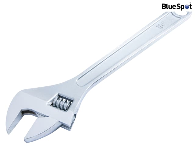 BlueSpot 450mm Adjustable Wrench Chrome Plated Carbon Steel Extra Long Handle