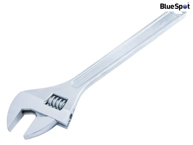 BlueSpot Tools 590mm Adjustable Wrench Chrome Plated Carbon Steel 62mm Jaw