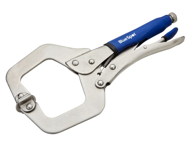 BlueSpot Tools Locking C-Clamp 280mm with Swivel Pads for Precision Work