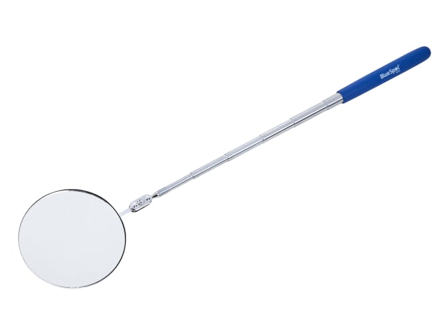 BlueSpot Tools Large Inspection Mirror 360Â° Adjustable Twin Ball Joints 85mm