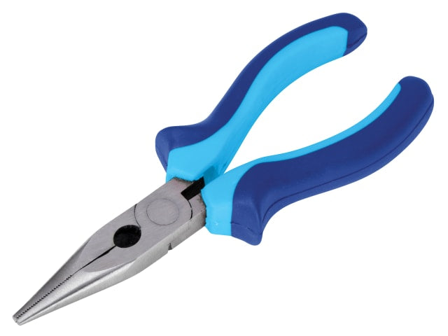 BlueSpot Tools Long Nose Pliers 150mm Durable Steel Soft Grip Handles