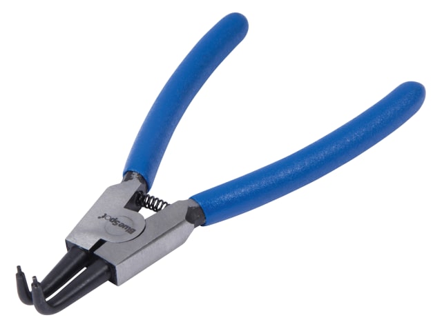 BlueSpot External Circlip Pliers 150mm 90Â° Bent Tip Chrome Vanadium Steel