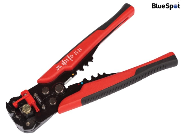 BlueSpot Auto Wire Crimper and Stripper Adjustable Length for Flat Round Wires