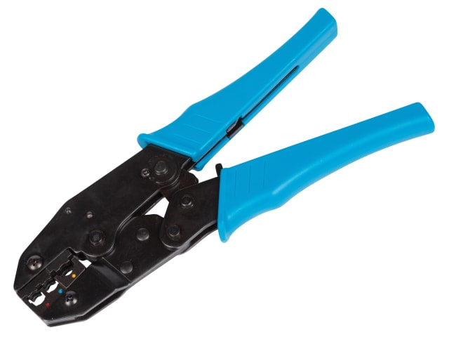 BlueSpot Tools Ratchet Crimping Tool Heavy-Duty Steel with Replaceable Jaws
