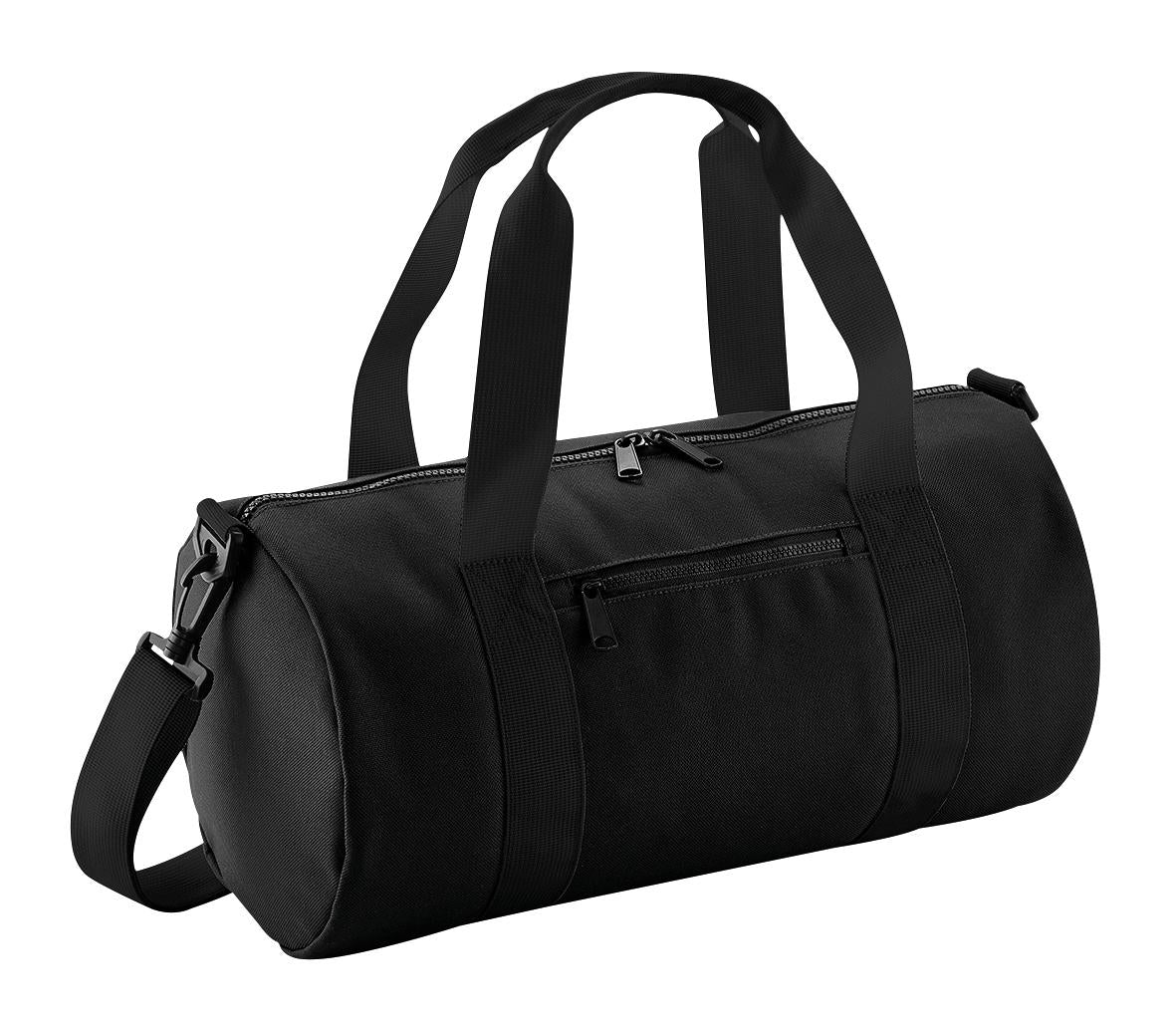 Bagbase Mini Barrel Bag 12L Zippered Pocket Adjustable Strap 600D Polyester