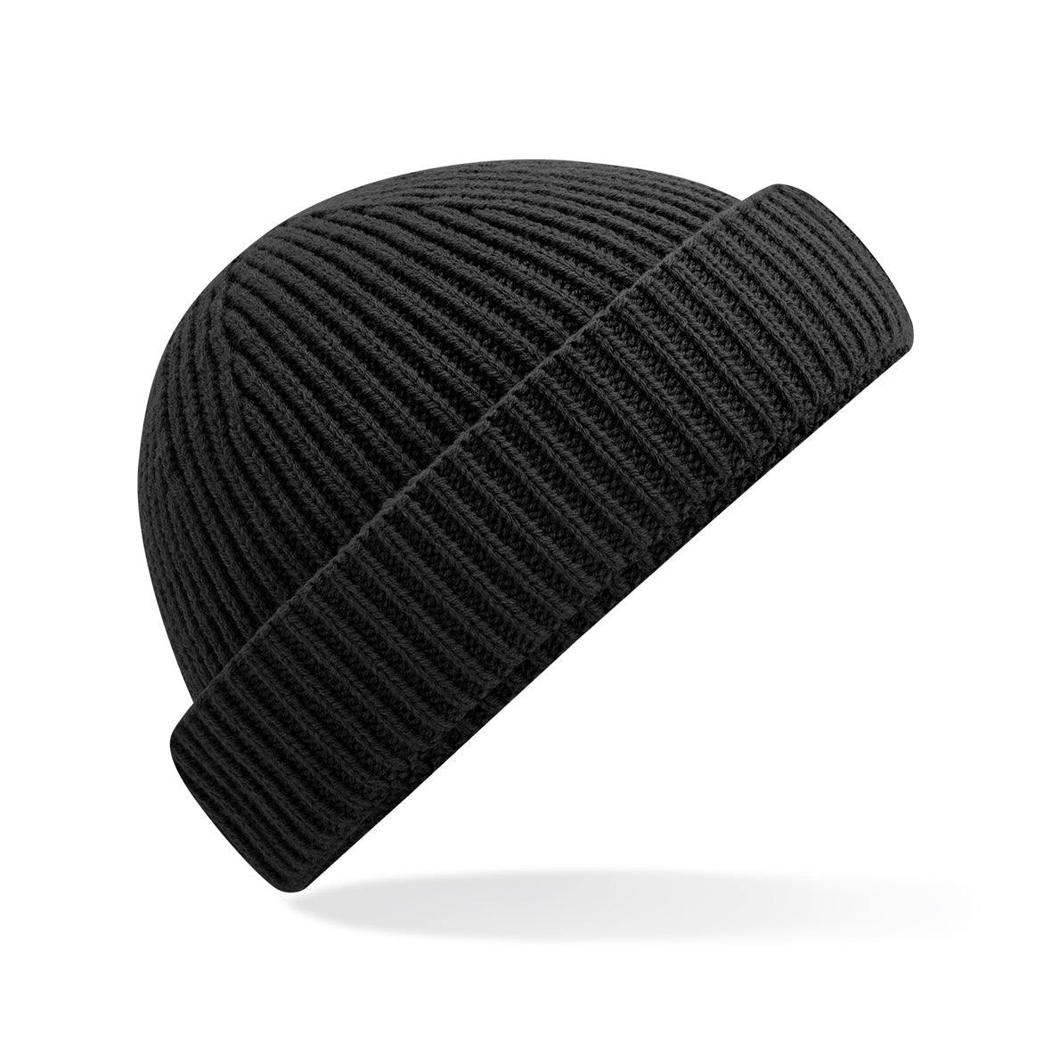 Beechfield Harbour Beanie Eco-Friendly Ribbed Knit Shallow Crown Cuffed Design