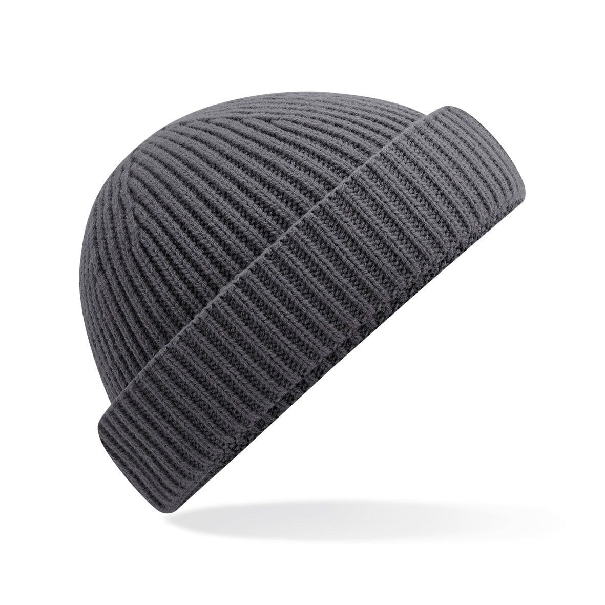 Beechfield Harbour Beanie Eco-Friendly Ribbed Knit Shallow Crown Cuffed Design