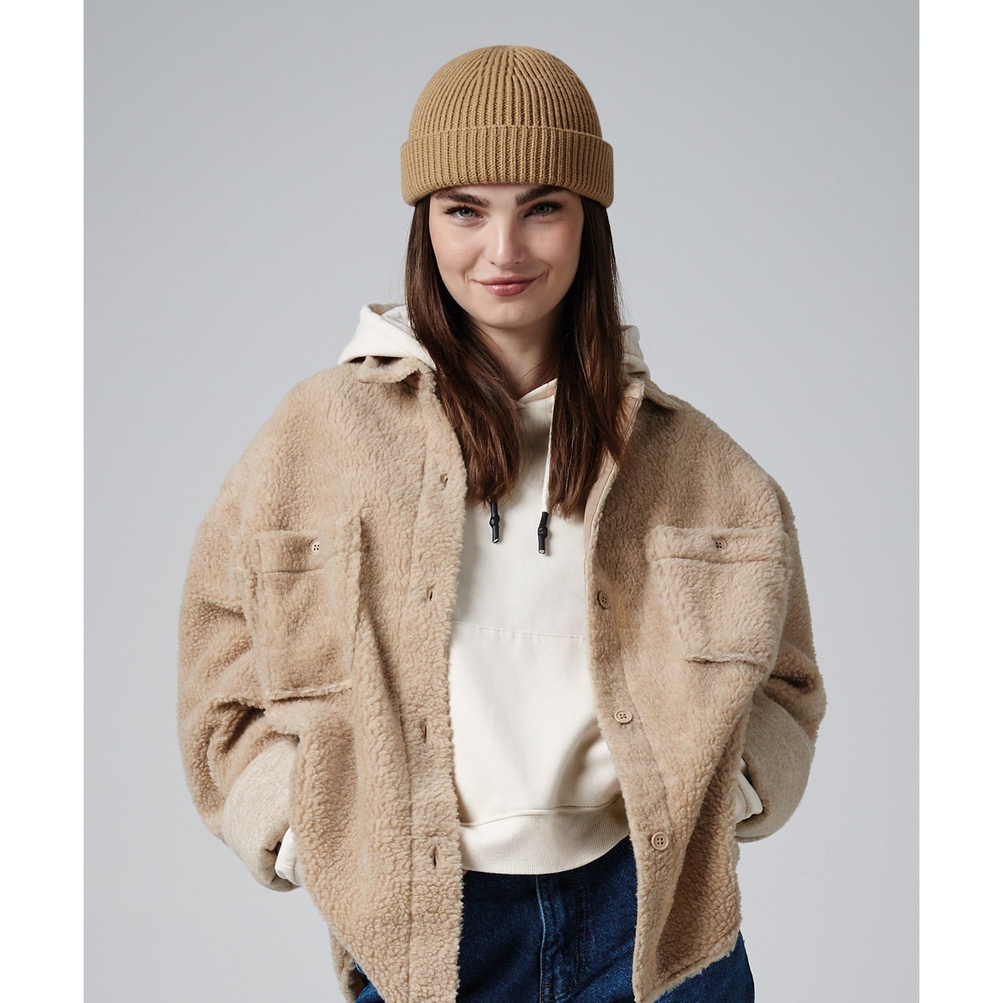Beechfield Harbour Beanie Eco-Friendly Ribbed Knit Shallow Crown Cuffed Design