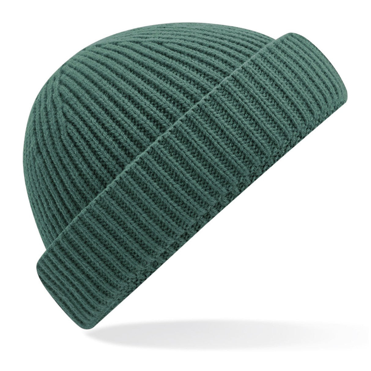 Beechfield Harbour Beanie Eco-Friendly Ribbed Knit Shallow Crown Cuffed Design