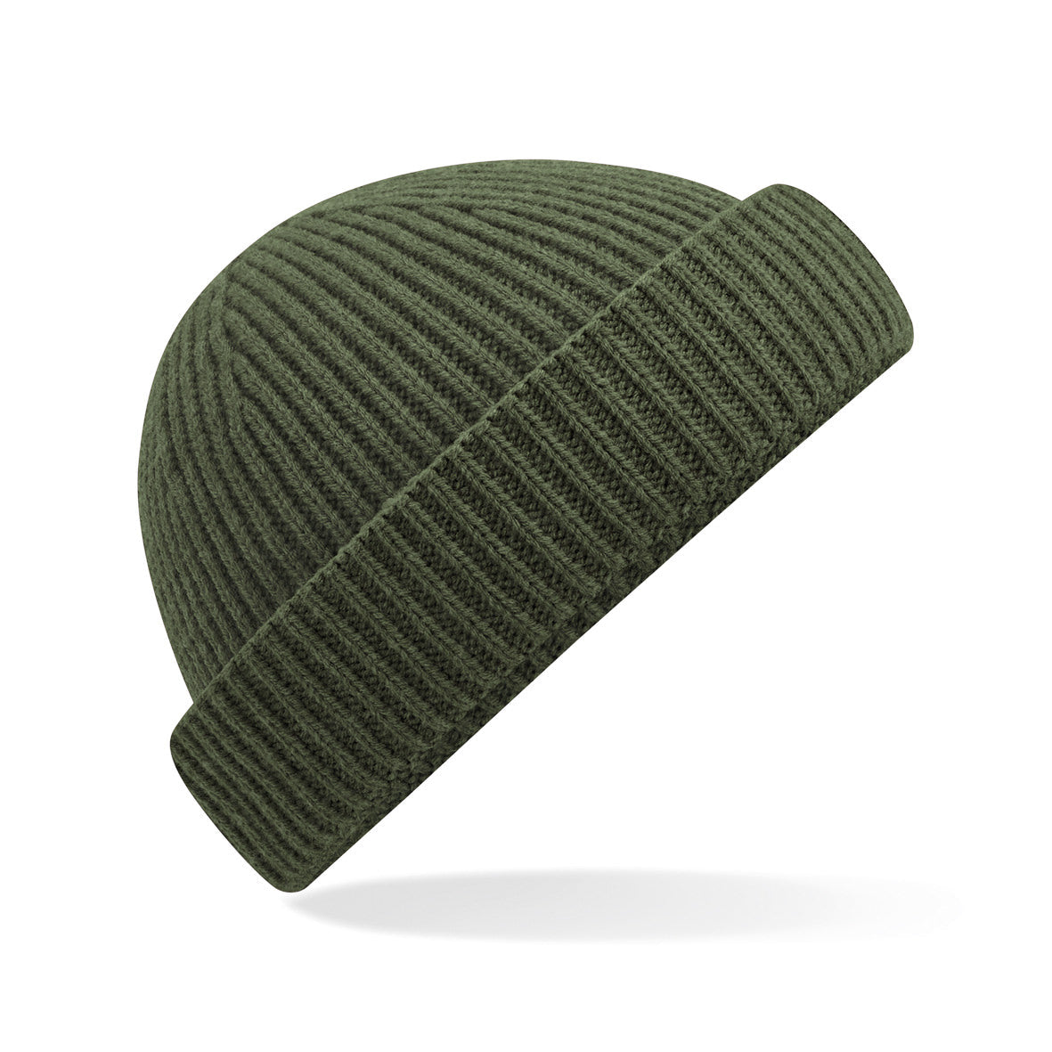 Beechfield Harbour Beanie Eco-Friendly Ribbed Knit Shallow Crown Cuffed Design