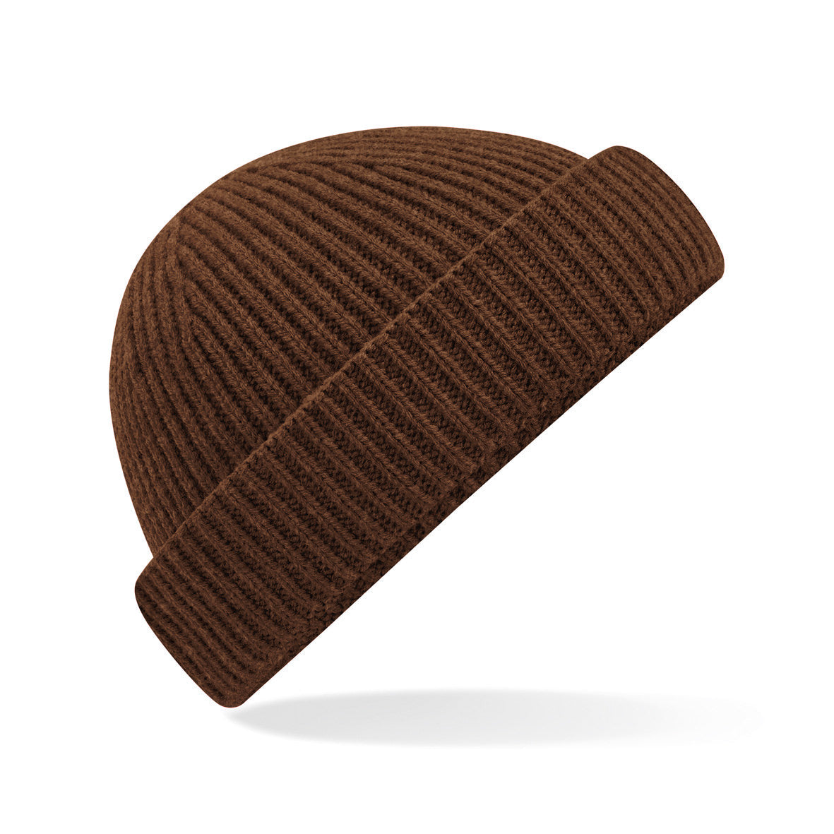 Beechfield Harbour Beanie Eco-Friendly Ribbed Knit Shallow Crown Cuffed Design