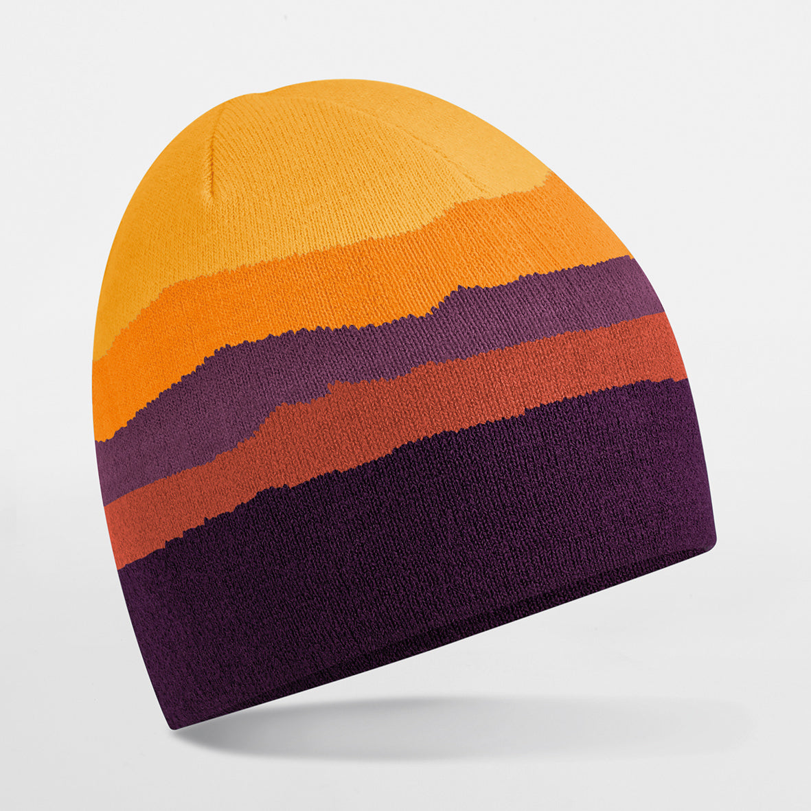 Beechfield Mountain Peaks Beanie 100% Recycled Polyester Bold Design Warmth