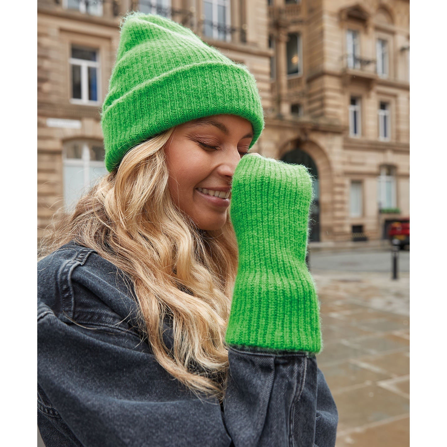 Beechfield Colour Pop Handwarmers Soft Touch Knitted Recycled Polyester Set