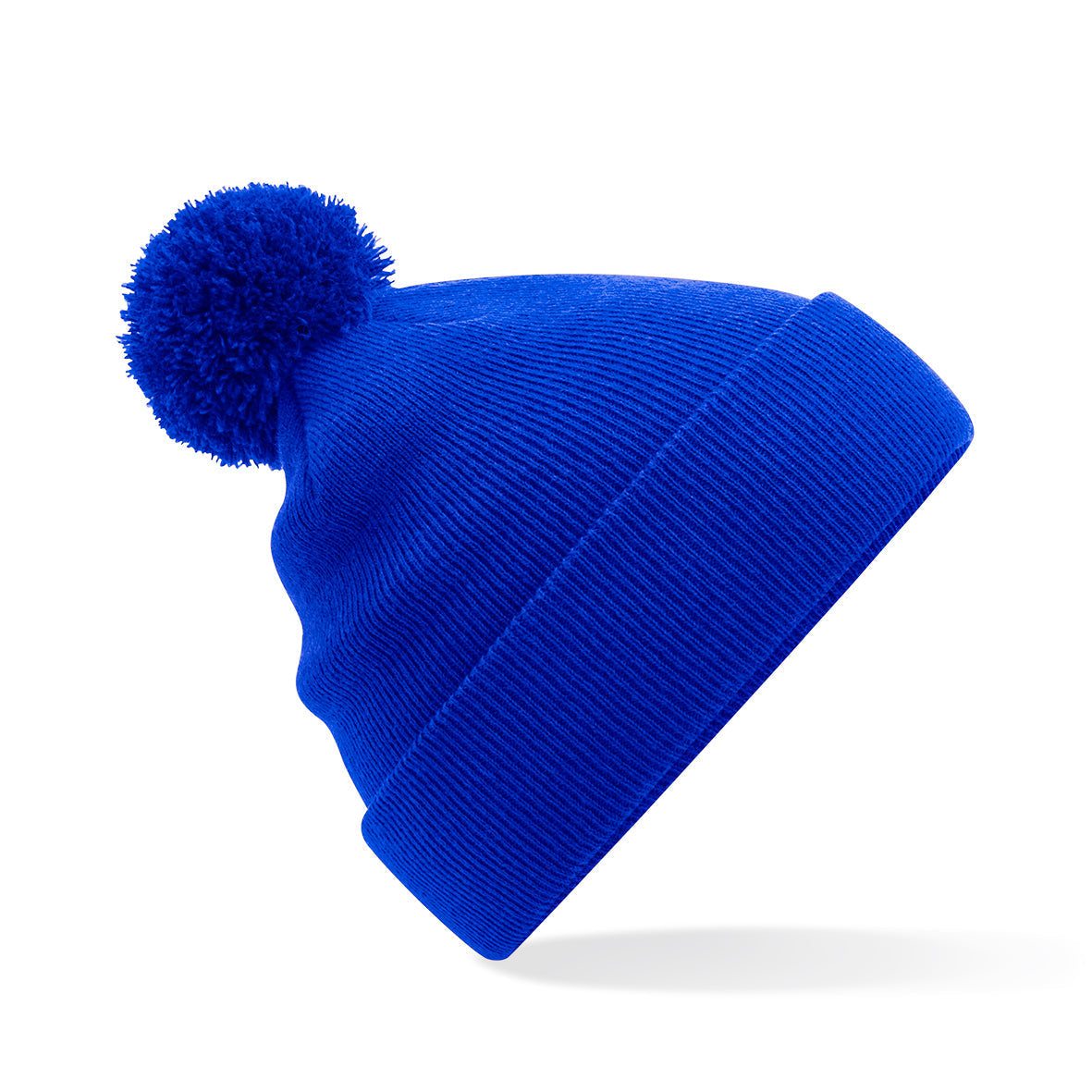 Beechfield Junior Pom Pom Beanie Hat Soft Touch Acrylic Double Layer Knit