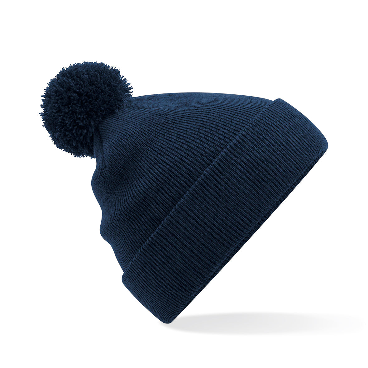 Beechfield Junior Pom Pom Beanie Hat Soft Touch Acrylic Double Layer Knit