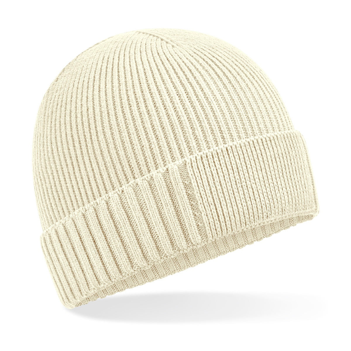 Beechfield Organic Cotton Beanie Cuffed Patch Lightweight Breathable Eco
