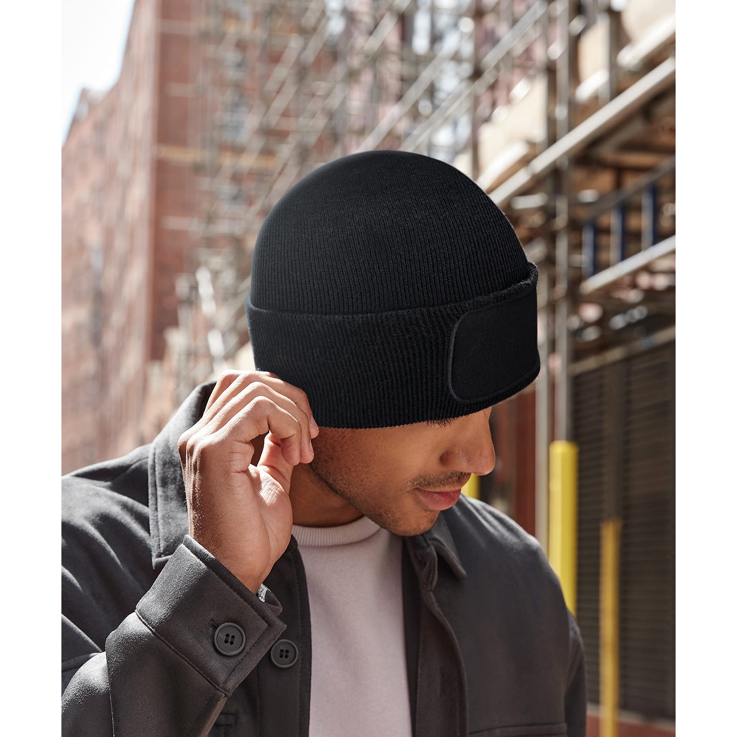 Beechfield Recycled Beanie B445R 100% rPET Double Layer Knit with Patch