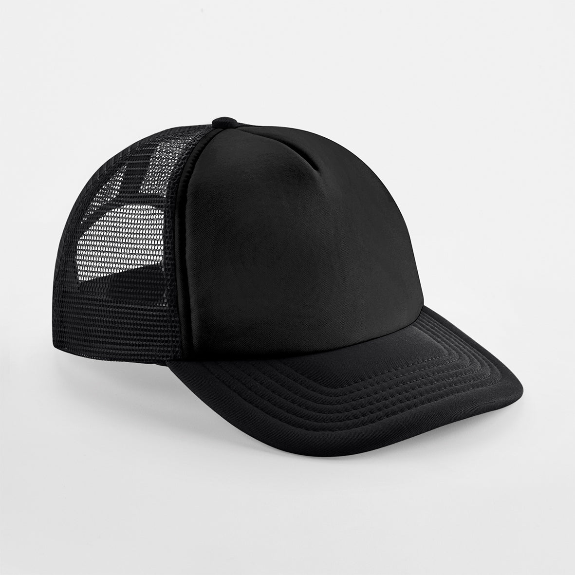 Beechfield Junior Vintage Snapback Trucker Hat Padded Front Panel 5-Panel Design