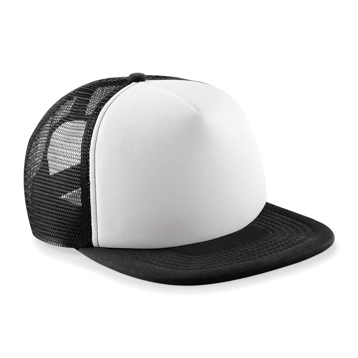 Beechfield Junior Vintage Snapback Trucker Hat Padded Front Panel 5-Panel Design