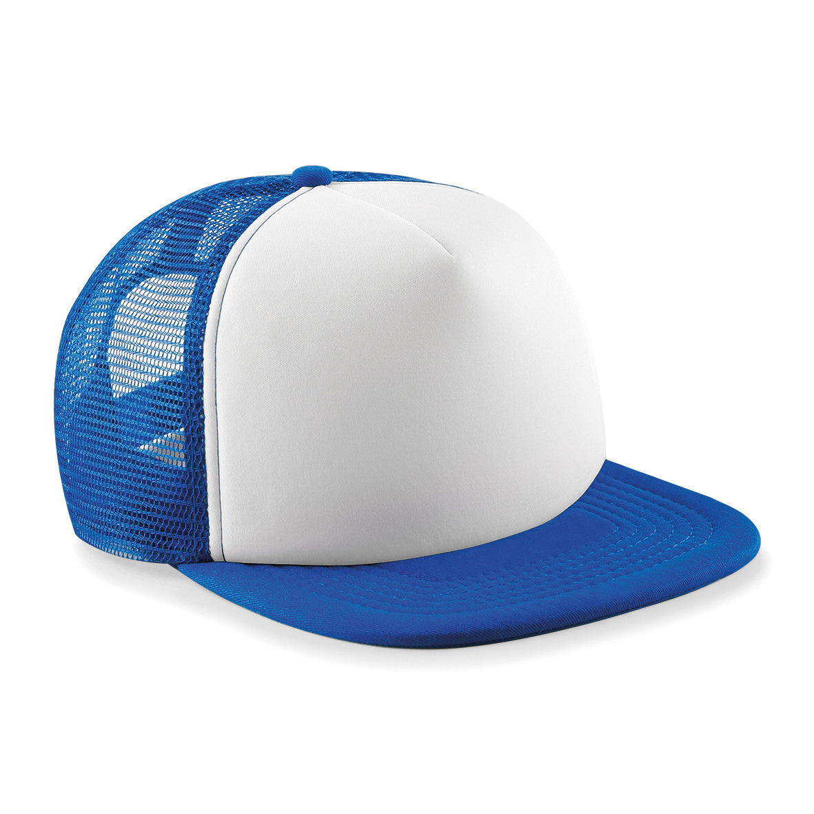 Beechfield Junior Vintage Snapback Trucker Hat Padded Front Panel 5-Panel Design