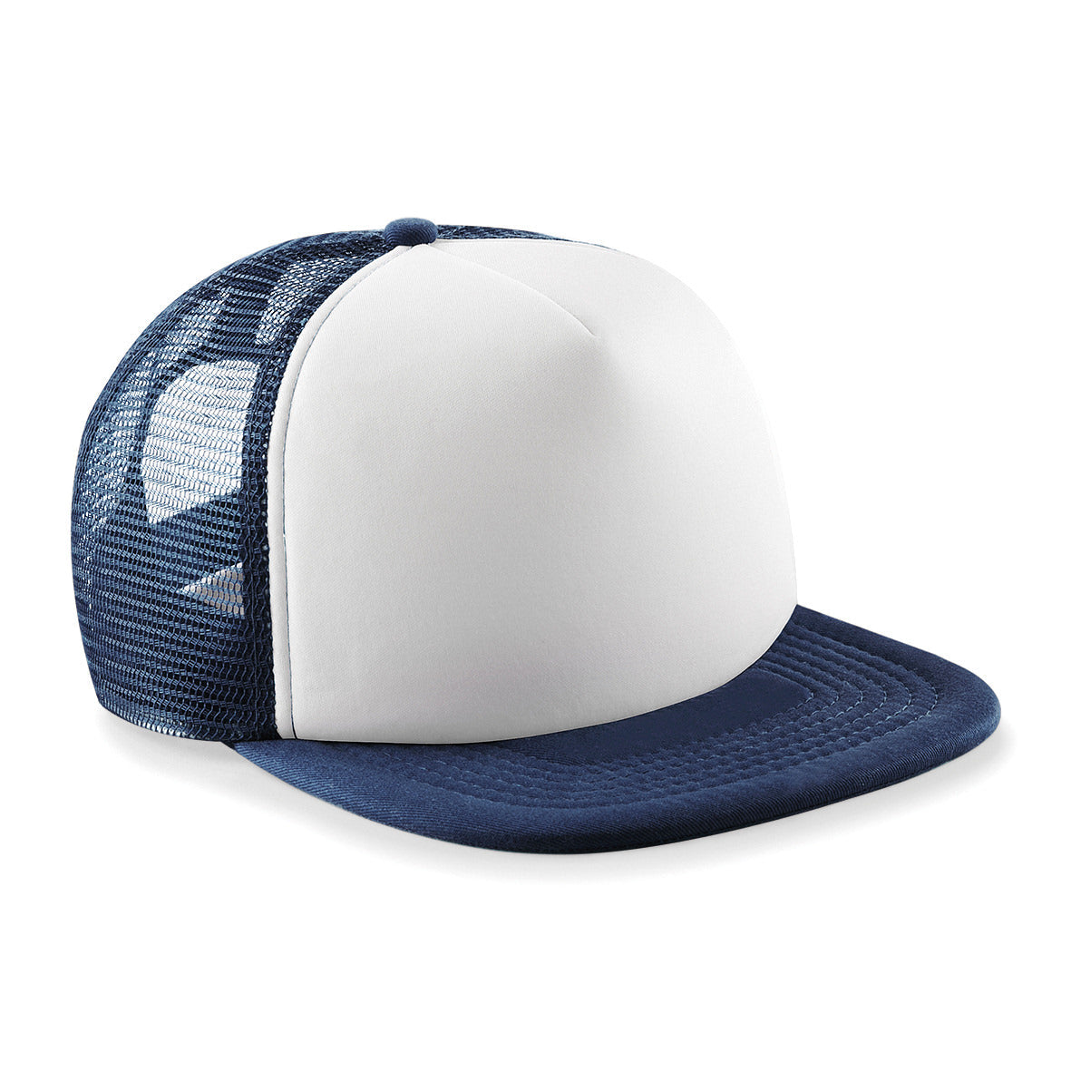 Beechfield Junior Vintage Snapback Trucker Hat Padded Front Panel 5-Panel Design