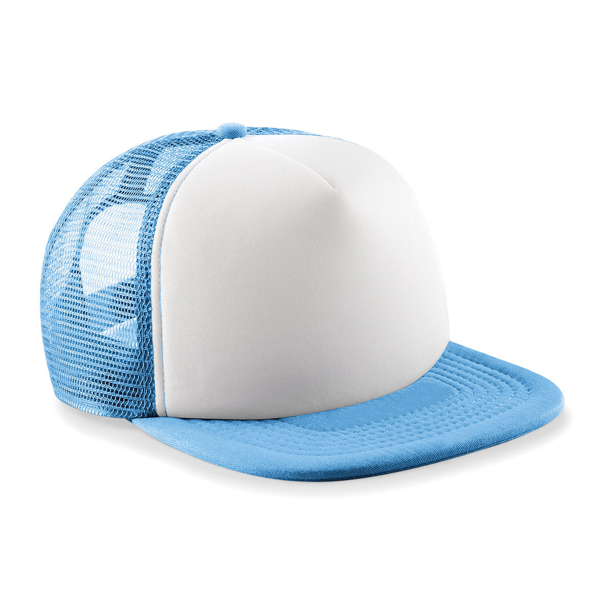 Beechfield Junior Vintage Snapback Trucker Hat Padded Front Panel 5-Panel Design