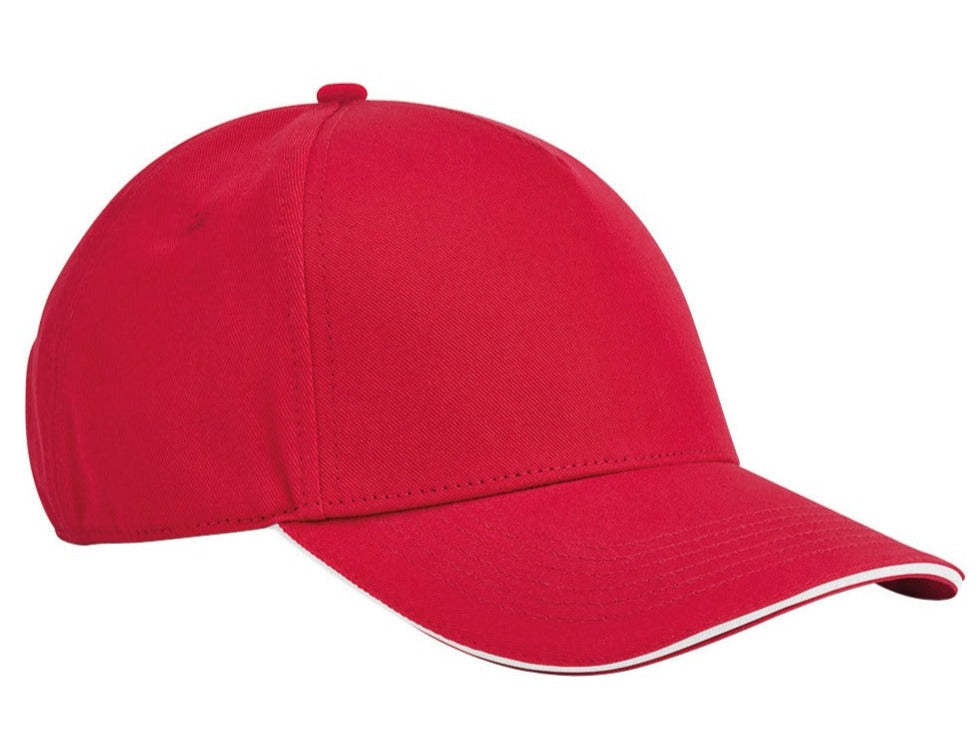 Beechfield Earthaware Classic Organic Cotton 5-Panel Cap Sandwich Peak