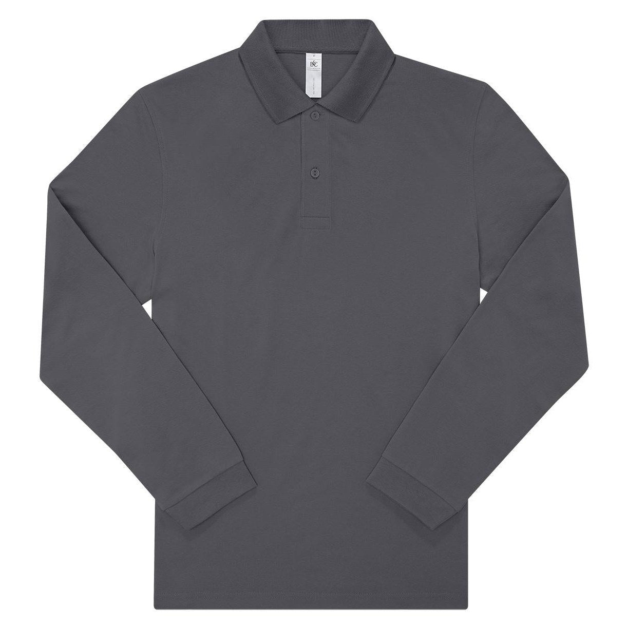 B&C My Polo 180 LSL Long Sleeve PiquÃ¨ Polo Shirt Classic Fit Soft Fabric