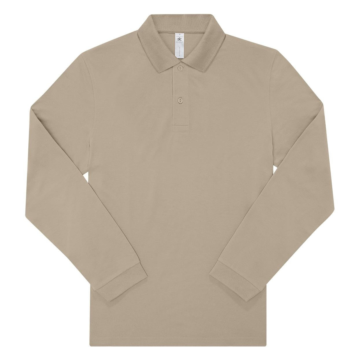 B&C My Polo 180 LSL Long Sleeve PiquÃ¨ Polo Shirt Classic Fit Soft Fabric