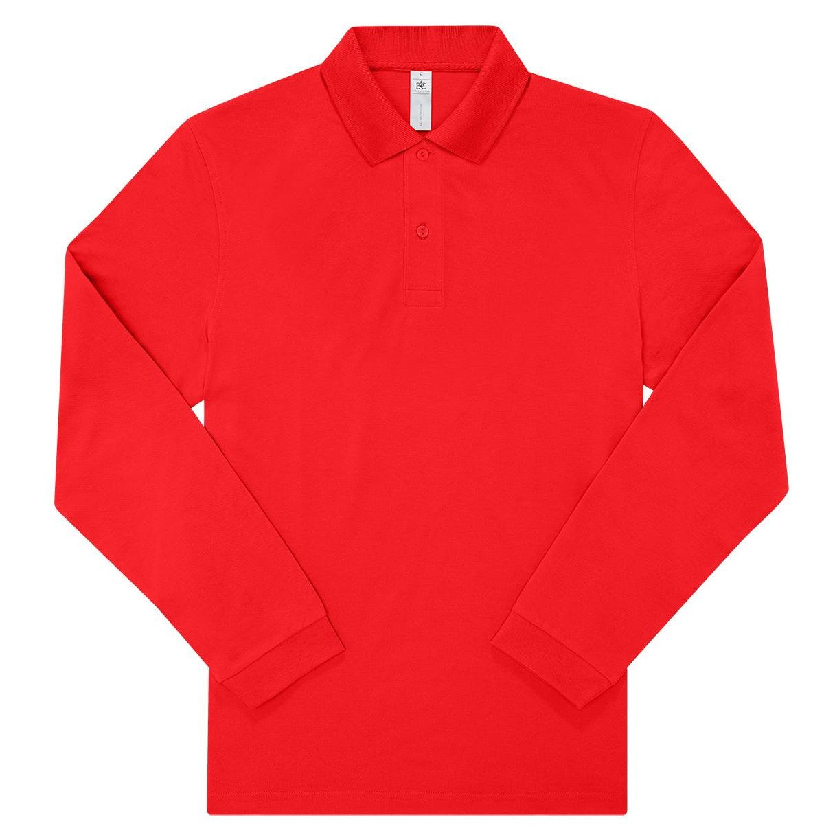 B&C My Polo 180 LSL Long Sleeve PiquÃ¨ Polo Shirt Classic Fit Soft Fabric
