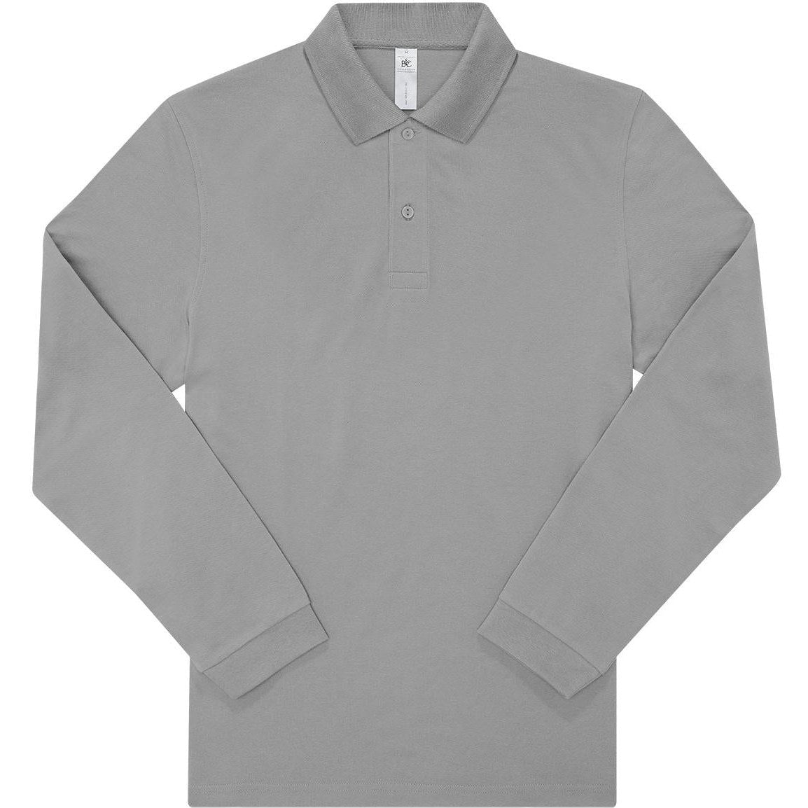 B&C My Polo 180 LSL Long Sleeve PiquÃ¨ Polo Shirt Classic Fit Soft Fabric
