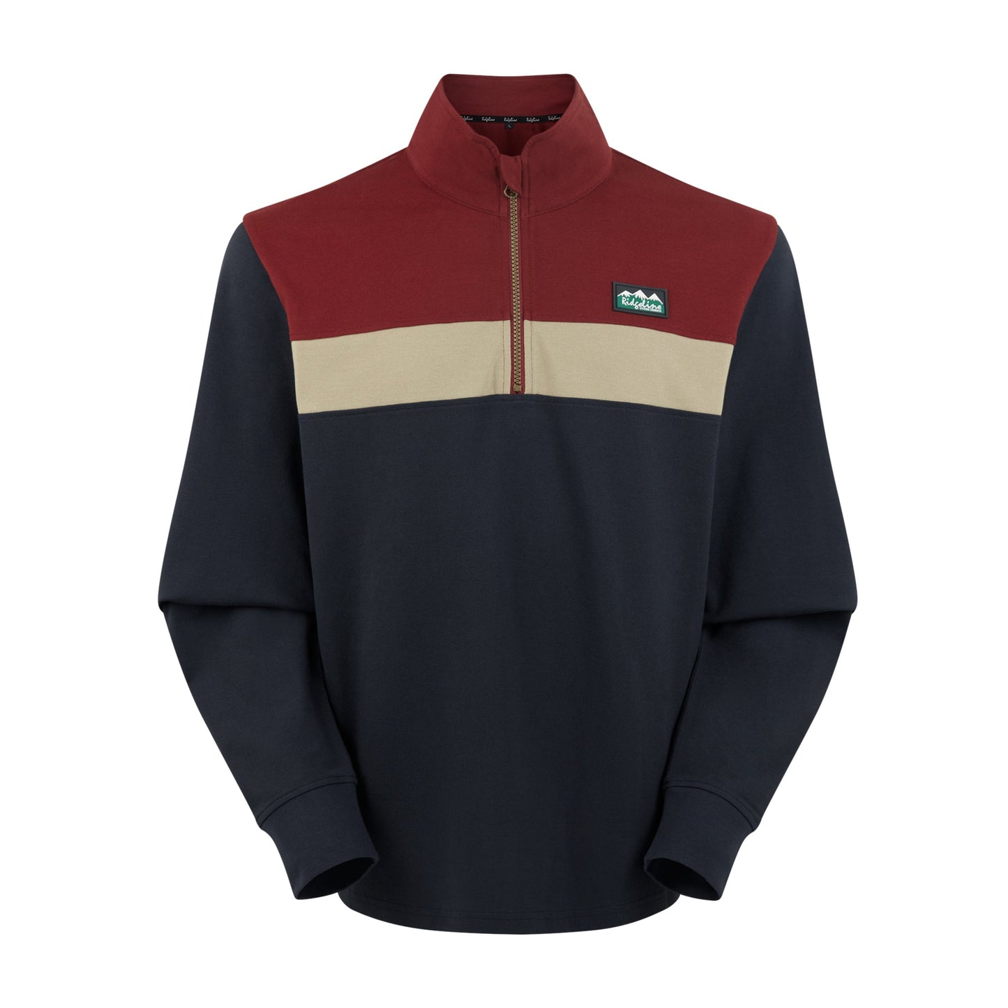 Ridgeline Mens Back Slider Rugby Top #colour_navy-multi