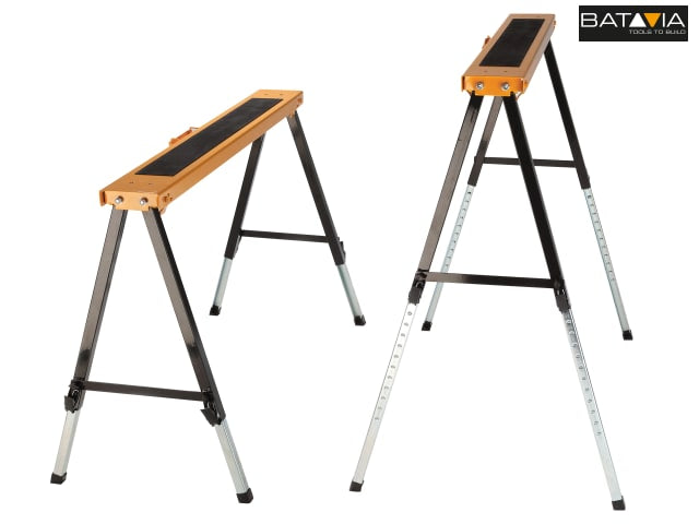 Batavia Adjustable Work Trestle with Telescopic Legs Portable Folding 150kg