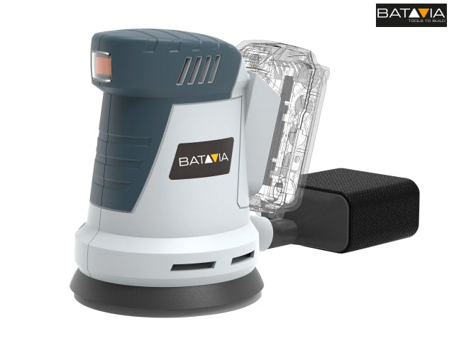 Batavia MAXXPACK 18V Orbital Sander Bare Unit Compact Design Soft Grip