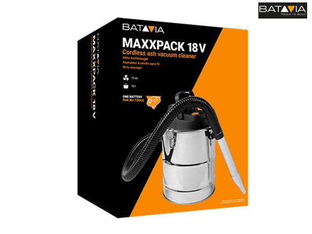 Batavia MAXXPACK 18V Ash Vacuum Cleaner Bare Unit 12L Stainless Steel Tank