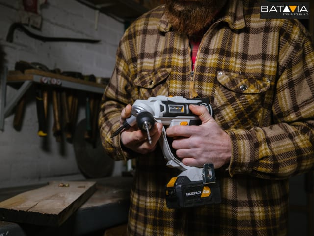 Batavia MAXXPACK Twin Drill 18V Bare Unit Ergonomic Screwdriver & Drill