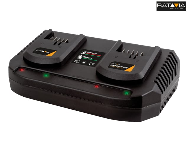 Batavia MAXXPACK Dual Charger 240V for 18V Li-ion Batteries - Fast Charging