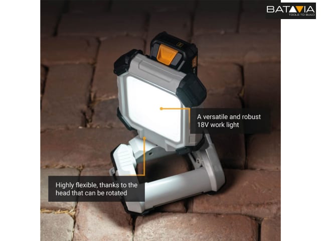 Batavia MAXXPACK 18V LED Work Light Bare Unit 4 Brightness Settings IP54