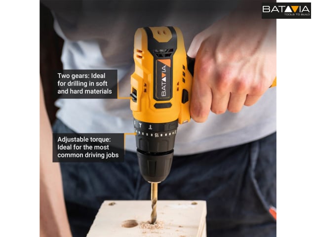 Batavia FIXXPACK 12V Combi Drill Bare Unit with LED Light & Adjustable Torque