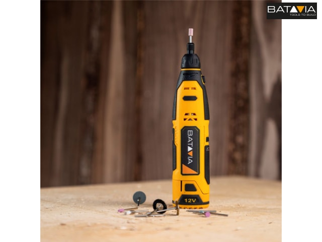 Batavia FIXXPACK 12V Rotary Tool Bare Unit with 50 Accessories Adjustable Speed