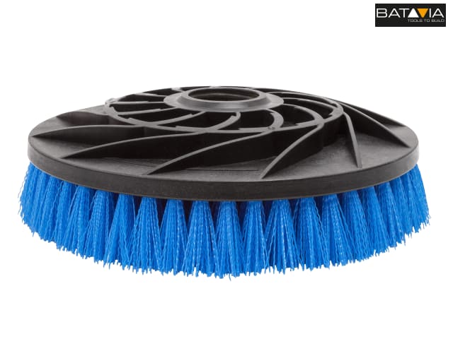Batavia Twin Brush Medium Cleaning Brush Blue for Tiles Boats Furniture