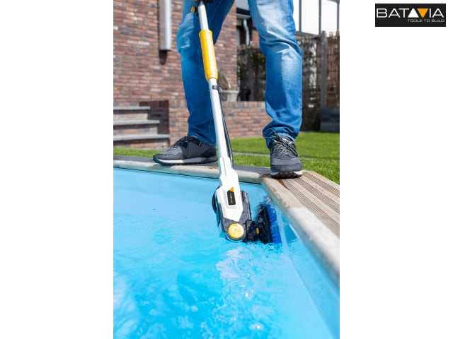 Batavia Twin Brush Medium Cleaning Brush Blue for Tiles Boats Furniture