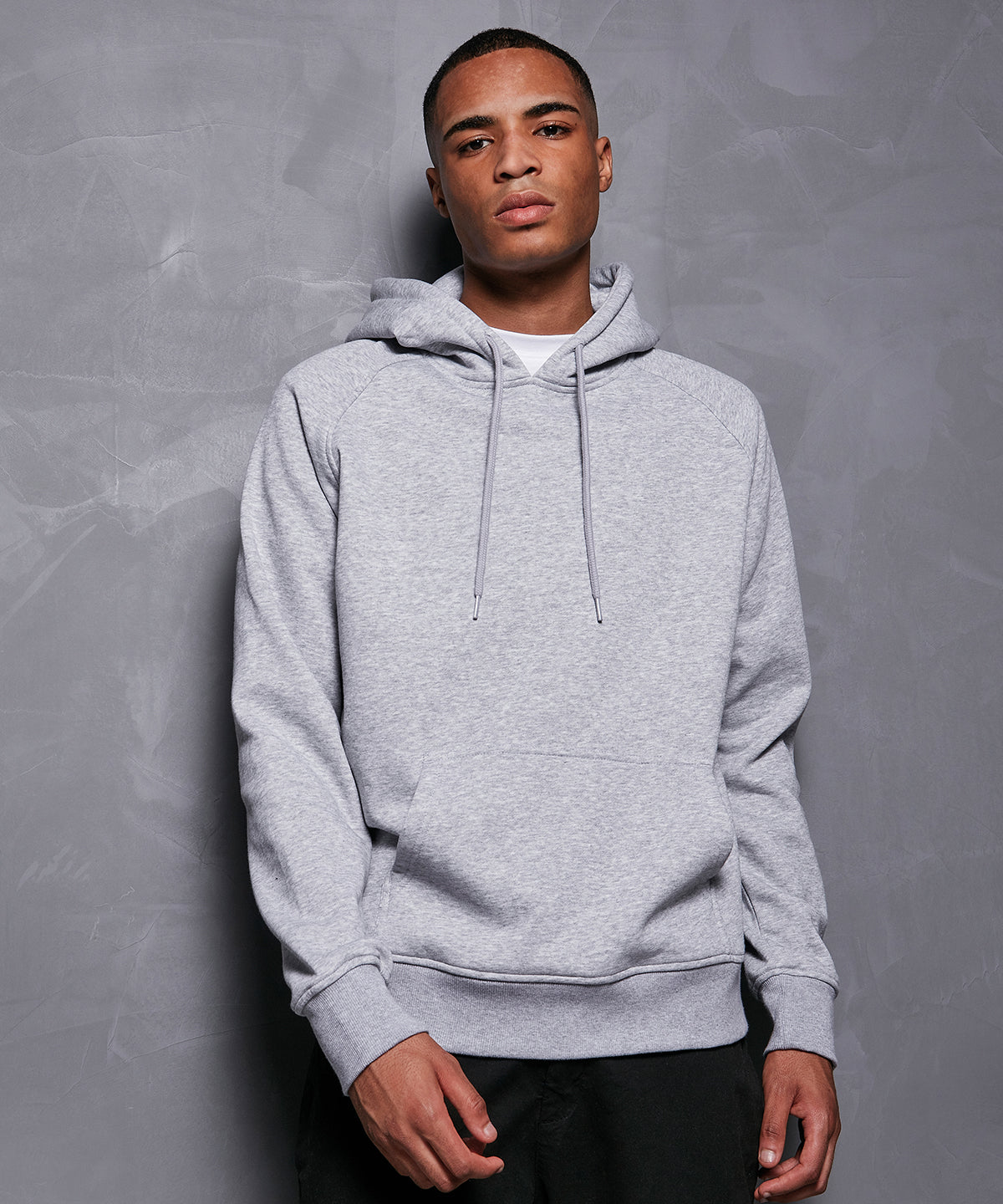 Build Your Brand Basic Hoodie Men Regular Fit Soft Cotton Blend with Pocket