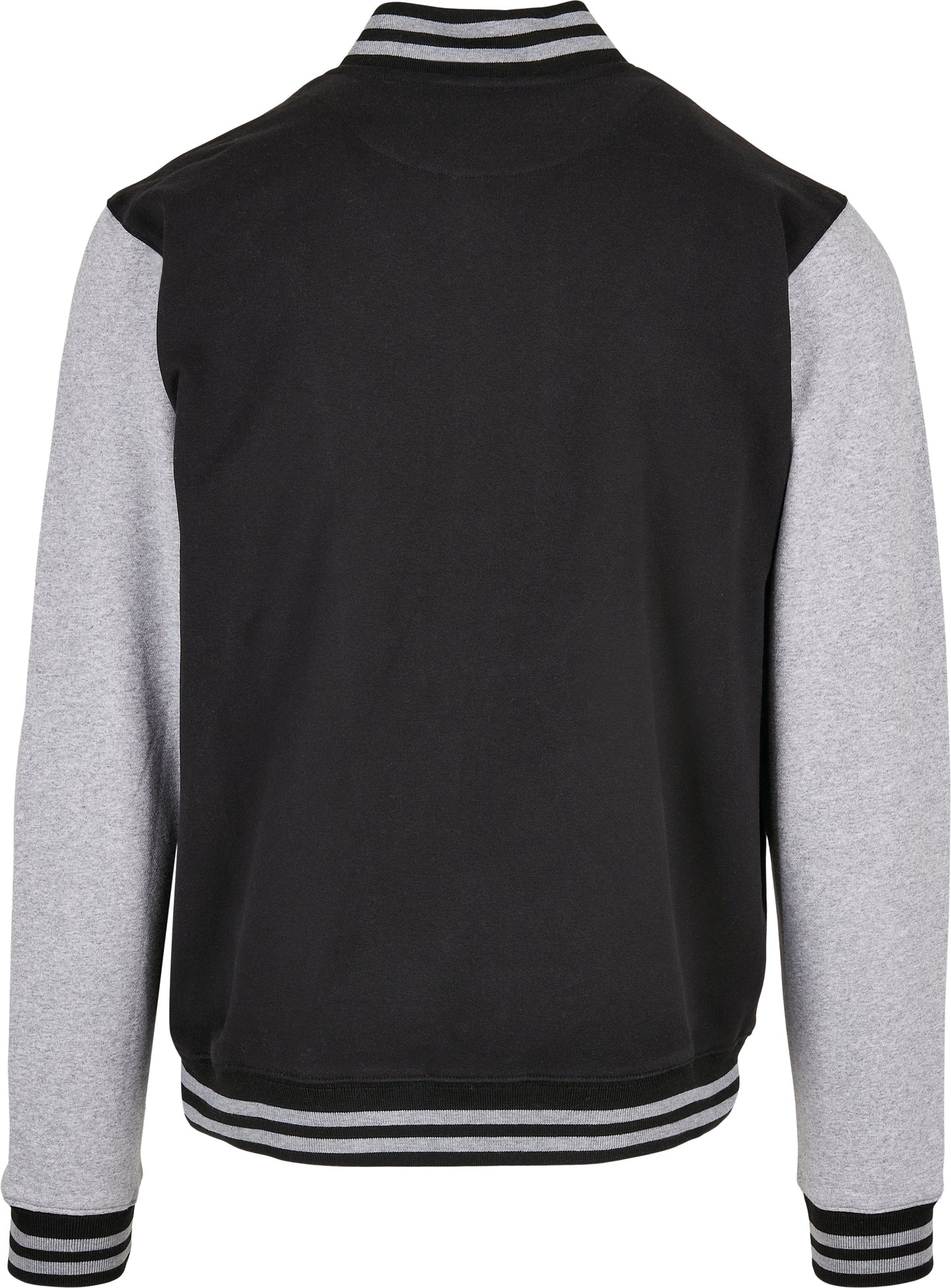 Build Your Brand Men's College Jacket Sporty Style Ribbed Hem Customizable