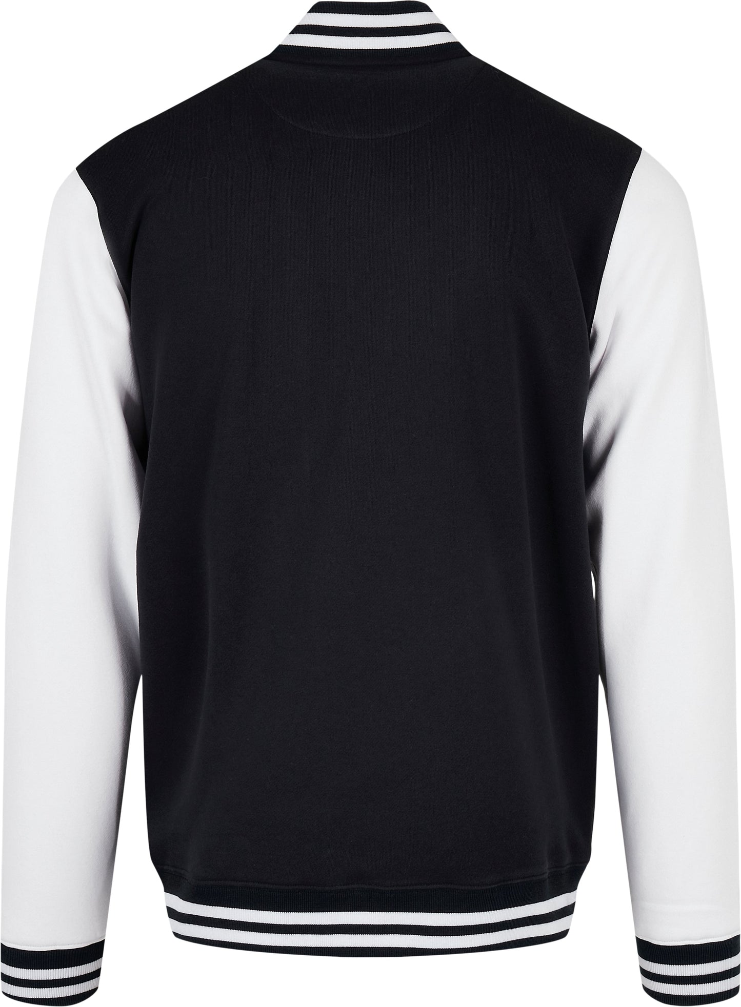 Build Your Brand Men's College Jacket Sporty Style Ribbed Hem Customizable