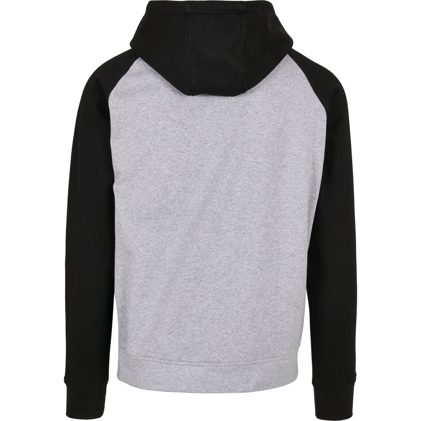 Build Your Brand Men's Raglan Hoodie Contrast Adjustable Hood Kangaroo Pocket