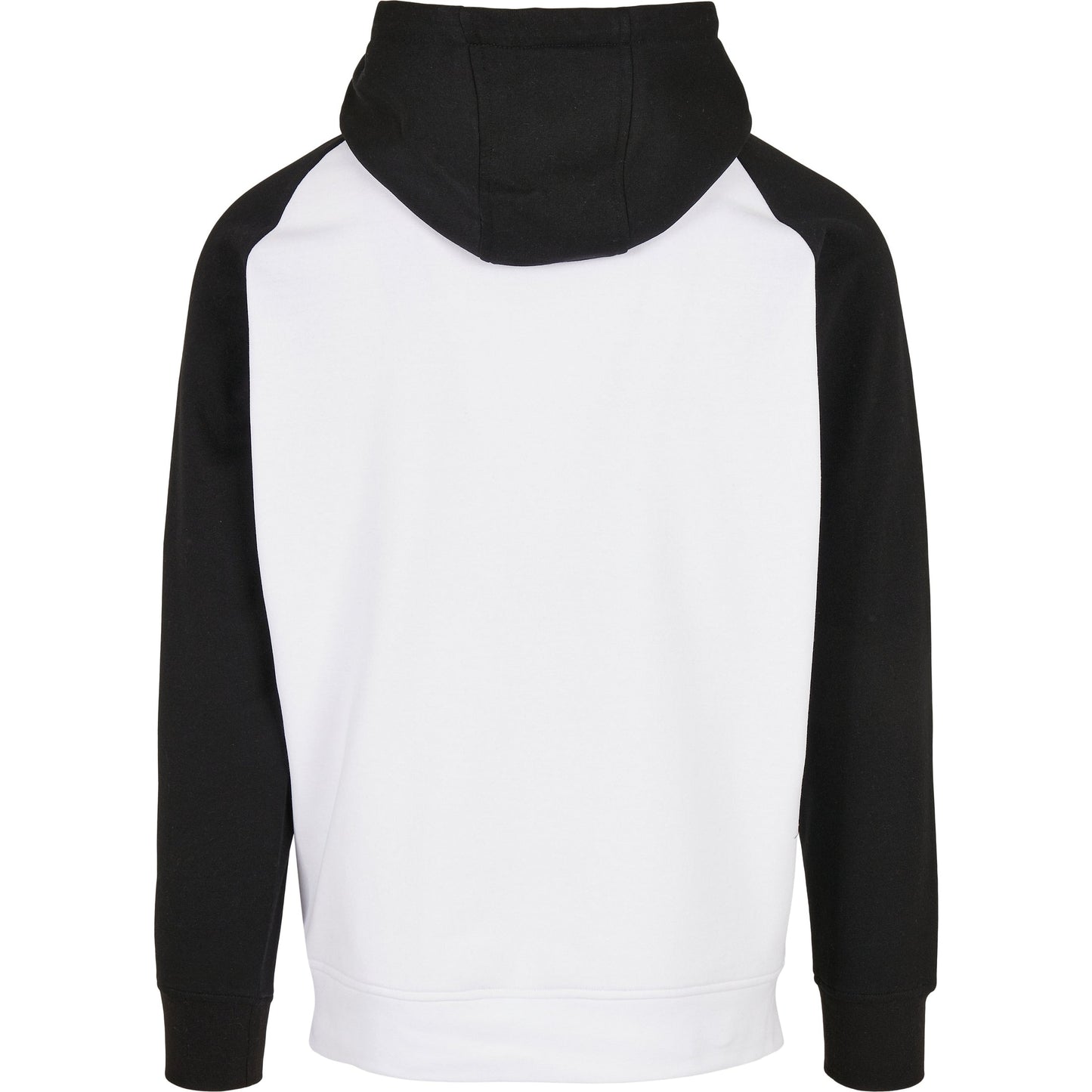 Build Your Brand Men's Raglan Hoodie Contrast Adjustable Hood Kangaroo Pocket