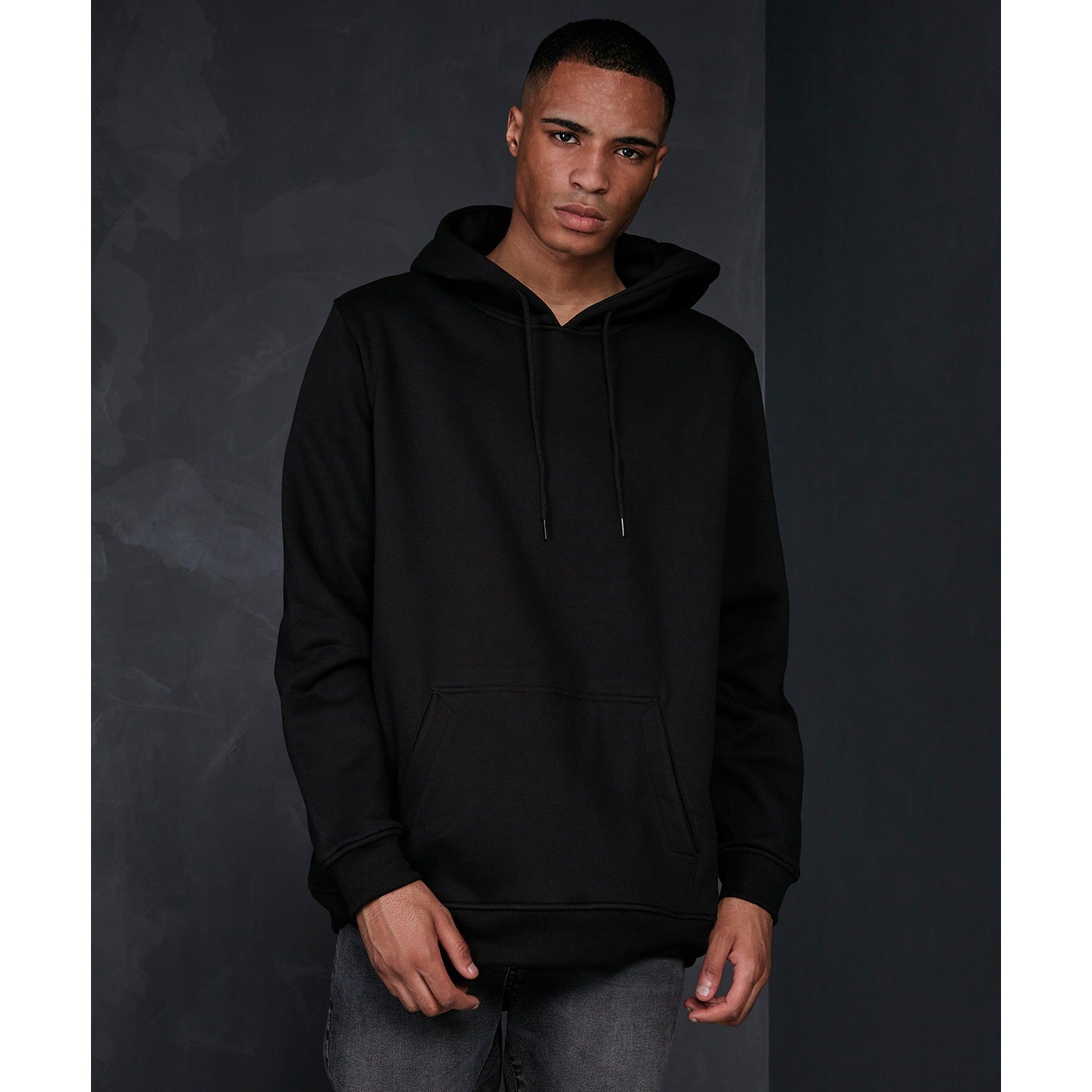 Build Your Brand Oversize Hoodie Comfortable Cotton Blend Adjustable Hood