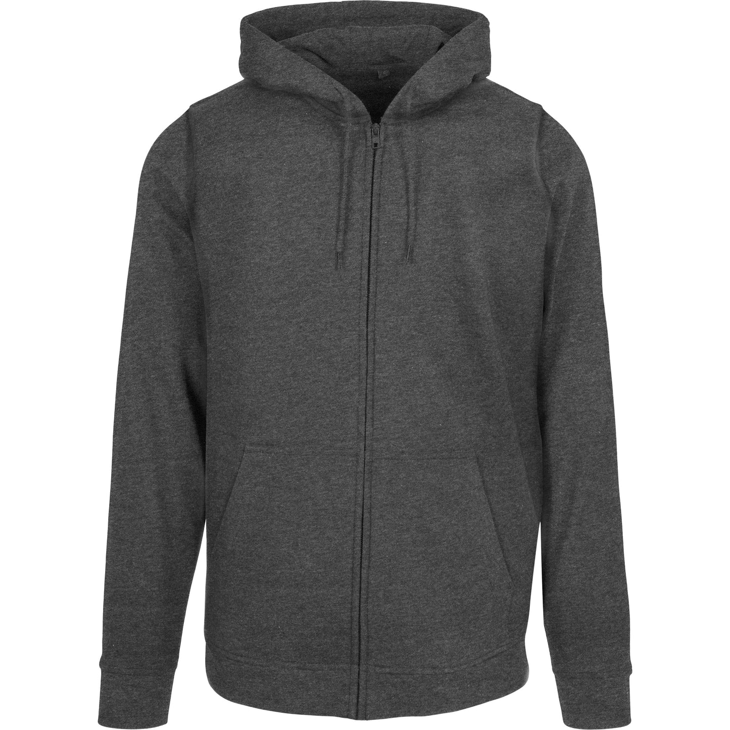 Build Your Brand Basic Zip Hoodie Kangaroo Pocket Set-in Sleeve FAMA Certified