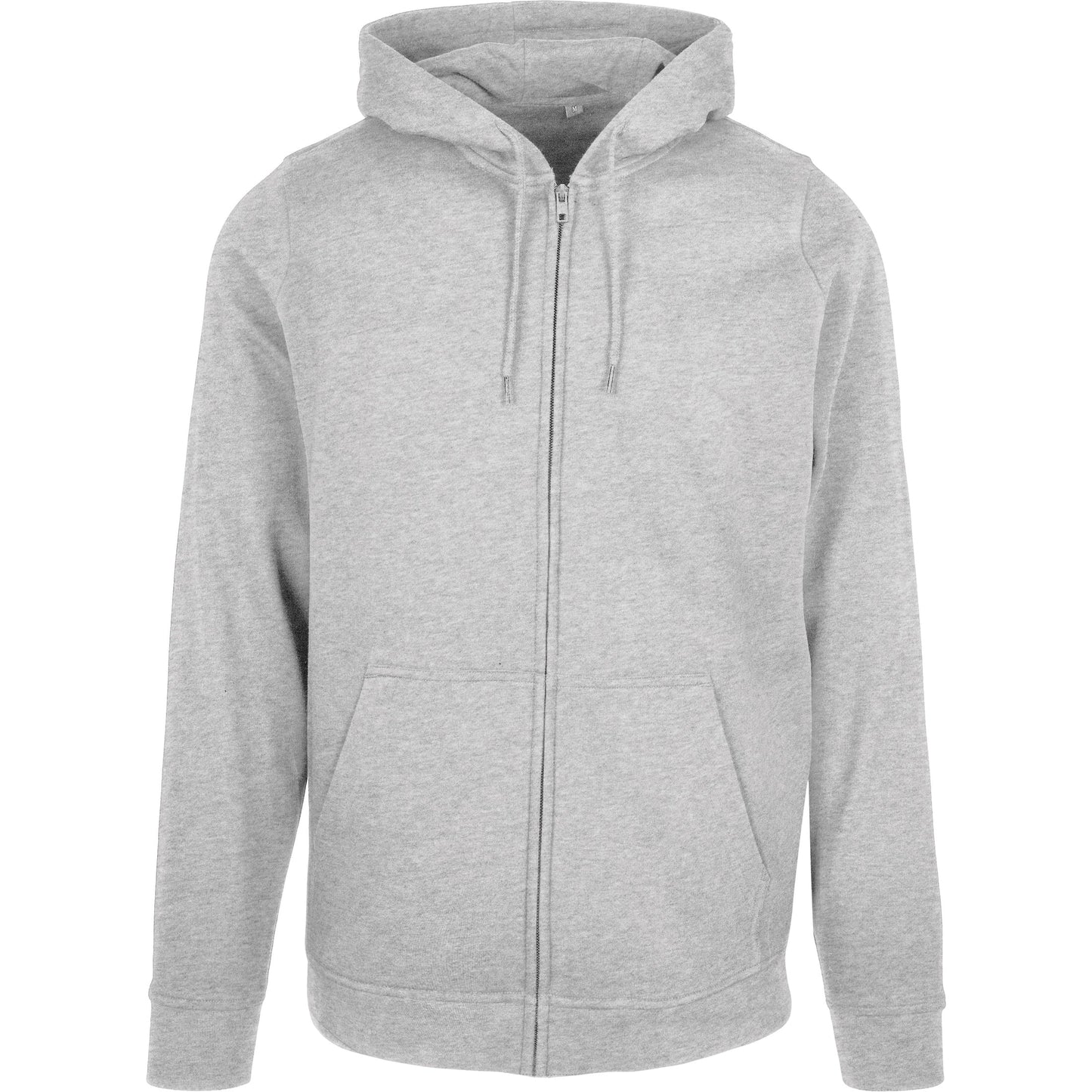 Build Your Brand Basic Zip Hoodie Kangaroo Pocket Set-in Sleeve FAMA Certified